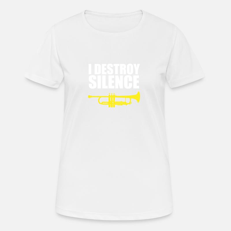 I DESTROY SILENCE Marching Band - Women's Breathable T-Shirt - white