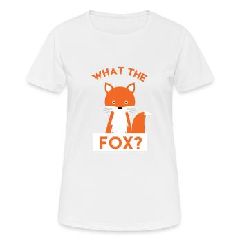what the fox - T-shirt respirant Femme - blanc - Devant - AI Model Female 172 dark (172cm)