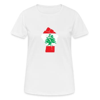 Lebanon Demonstration Lebanese Flag Revolution - Women's Breathable T-Shirt - white - Front - AI Model Female 172 dark (172cm)