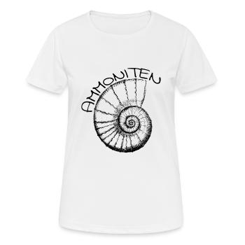 Ammoniten sind Kopffüßer - Frauen T-Shirt atmungsaktiv - Weiß - Vorne - AI Model Female 172 dark (172cm)