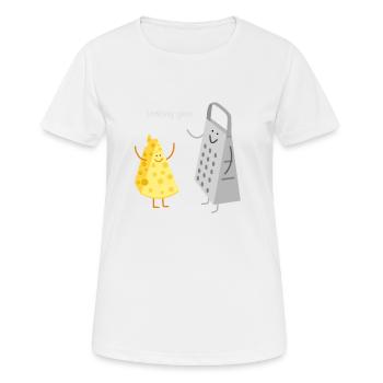 Looking Roste Käse Pun Humor - Frauen T-Shirt atmungsaktiv - Weiß - Vorne - AI Model Female 172 dark (172cm)