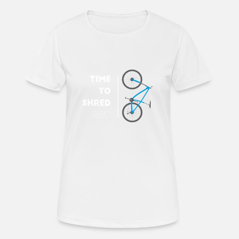 Cool Mountain Bike shred it gift - Women's Breathable T-Shirt - white