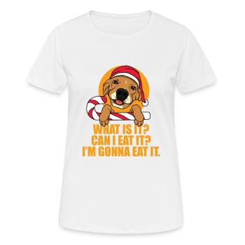 Chien de Noël cadeau de chiens de Noël - T-shirt respirant Femme - blanc - Devant - AI Model Female 172 dark (172cm)