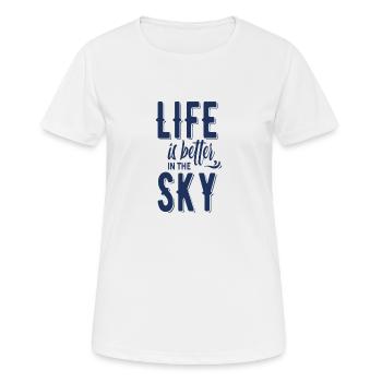 parachute - Women's Breathable T-Shirt - white - Front - AI Model Female 172 dark (172cm)