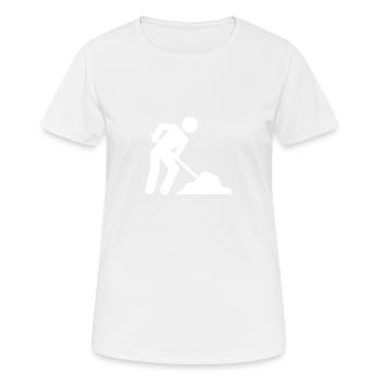 Bauarbeiter weiß - Frauen T-Shirt atmungsaktiv - Weiß - Vorne - AI Model Female 172 dark (172cm)