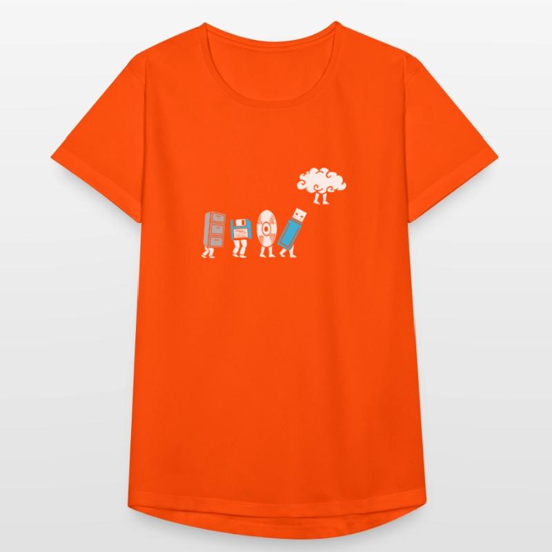 Cloud Computing Evolution Computer Development Women's Breathable T-Shirt