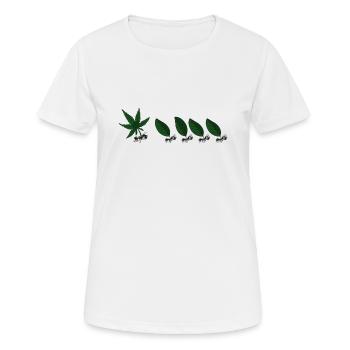 weed. Ant - Women's Breathable T-Shirt - white - Front - AI Model Female 172 dark (172cm)