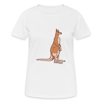 kangaroo - Women's Breathable T-Shirt - white - Front - AI Model Female 172 dark (172cm)