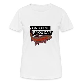 Trout salmon salmon angler shirt catching gift - Women's Breathable T-Shirt - white - Front - AI Model Female 172 dark (172cm)