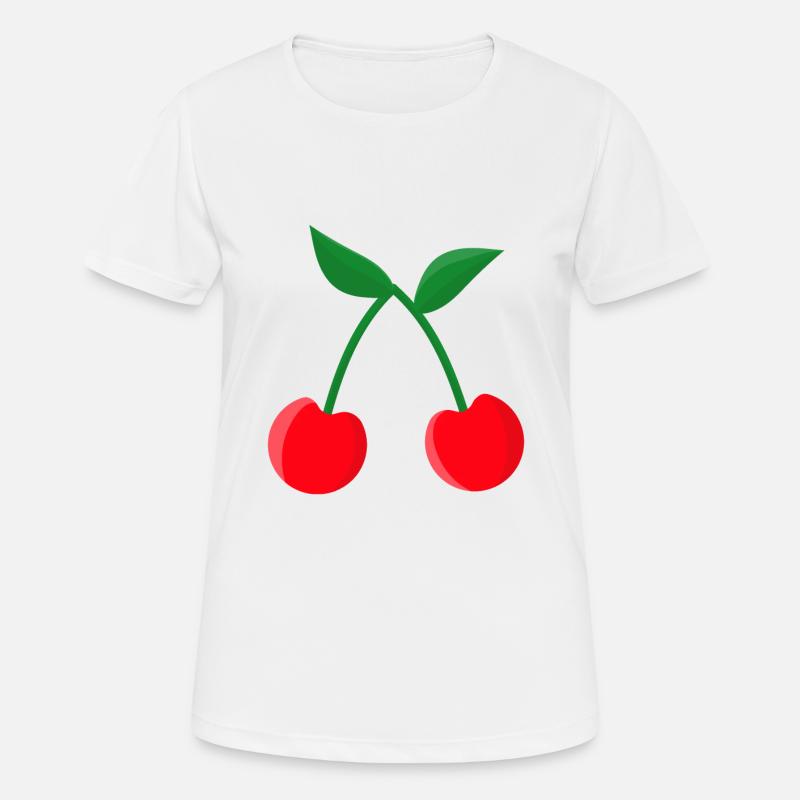 cherries - Women's Breathable T-Shirt - white