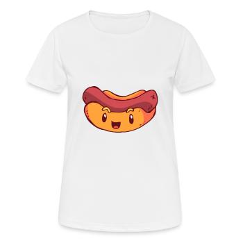 hot dog - Women's Breathable T-Shirt - white - Front - AI Model Female 172 dark (172cm)
