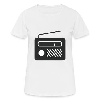 radio - T-shirt respirant Femme - blanc - Devant - AI Model Female 172 dark (172cm)
