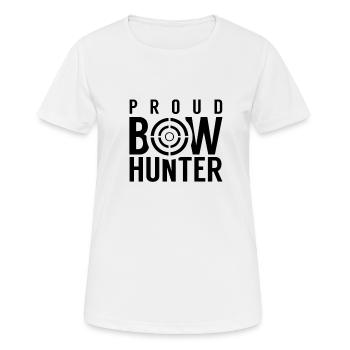 Bow bow hunt bow hunter archery arrow - Women's Breathable T-Shirt - white - Front - AI Model Female 172 dark (172cm)