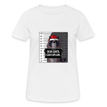 Cadeau de prison de noël - T-shirt respirant Femme - blanc - Devant - AI Model Female 172 dark (172cm)