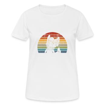 Retro Furry Fuchs Furry Fandom Fursuit Furries - Frauen T-Shirt atmungsaktiv - Weiß - Vorne - AI Model Female 172 dark (172cm)