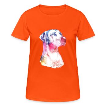 Rhodesian Ridgeback - Women's Breathable T-Shirt - neon orange - Front - AI Model Female 172 dark (172cm)