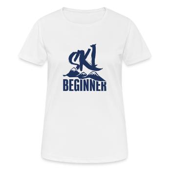 Ski Beginners ski course - Women's Breathable T-Shirt - white - Front - AI Model Female 172 dark (172cm)