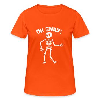 Skelett Bein Verletzt Verdammt Bruch Witz Geschenk - Frauen T-Shirt atmungsaktiv - Neonorange - Vorne - AI Model Female 172 dark (172cm)