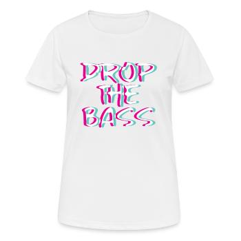 Drop Basse Techno Rave Glitch Cadeau Trippy Edm - T-shirt respirant Femme - blanc - Devant - AI Model Female 172 dark (172cm)