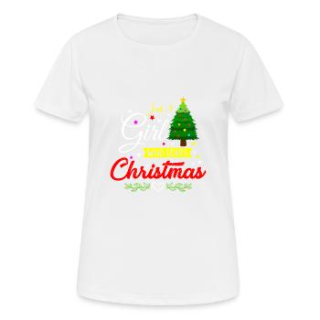 Cadeau noël cadeau noël - T-shirt respirant Femme - blanc - Devant - AI Model Female 172 dark (172cm)