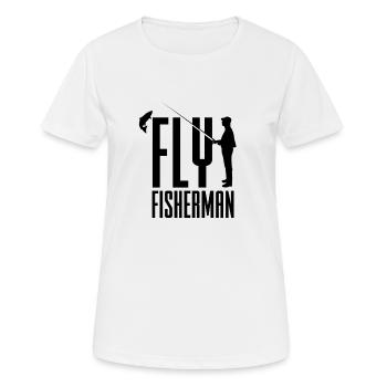 Fisherman fly fishing fly fishing fly fishing - Women's Breathable T-Shirt - white - Front - AI Model Female 172 dark (172cm)