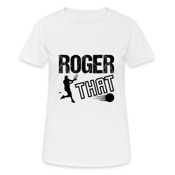 Joueur de tennis Roger That Fan Gift - T-shirt respirant Femme - blanc - Devant - AI Model Female 172 dark (172cm)