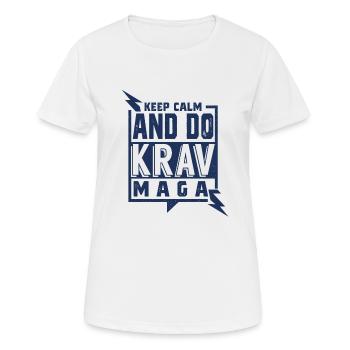 Krav Maga - Women's Breathable T-Shirt - white - Front - AI Model Female 172 dark (172cm)