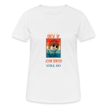 Listening to John Denver's Rocky Mountain Gift - Women's Breathable T-Shirt - white - Front - AI Model Female 172 dark (172cm)