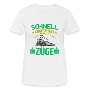 Lokführer shirt • Zug • Lokführer Geschenk - Frauen T-Shirt atmungsaktiv - Weiß - Vorne - AI Model Female 172 dark (172cm)