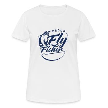 Fly Fly Fishing Fly Fishing Fishing Angel - Women's Breathable T-Shirt - white - Front - AI Model Female 172 dark (172cm)