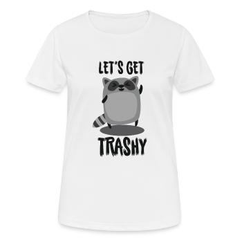Racoon - Soyons trash - T-shirt respirant Femme - blanc - Devant - AI Model Female 172 dark (172cm)