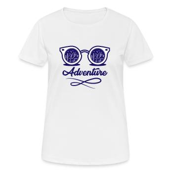 aventure - T-shirt respirant Femme - blanc - Devant - AI Model Female 172 dark (172cm)