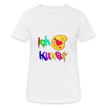 Ich Liebe Kunst Künstler Farben Malen Maler - Frauen T-Shirt atmungsaktiv - Weiß - Vorne - AI Model Female 172 dark (172cm)