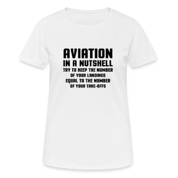 Aviation en quelques mots essayez de garder le nombre de - T-shirt respirant Femme - blanc - Devant - AI Model Female 172 dark (172cm)
