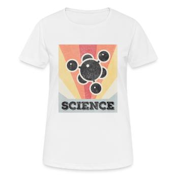 Science - Atom - Frauen T-Shirt atmungsaktiv - Weiß - Vorne - AI Model Female 172 dark (172cm)