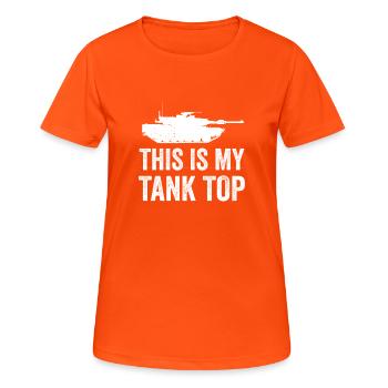 This is my tank top tank military saying veteran - Women's Breathable T-Shirt - neon orange - Front - AI Model Female 172 dark (172cm)