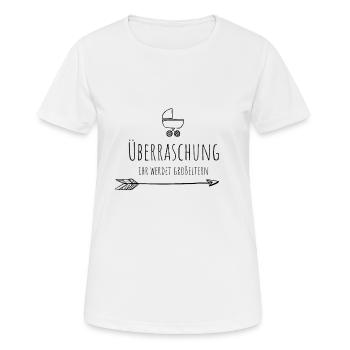 Babynews und Großeltern - Frauen T-Shirt atmungsaktiv - Weiß - Vorne - AI Model Female 172 dark (172cm)