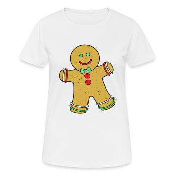 CHRISTMAS Keks - Frauen T-Shirt atmungsaktiv - Weiß - Vorne - AI Model Female 172 dark (172cm)