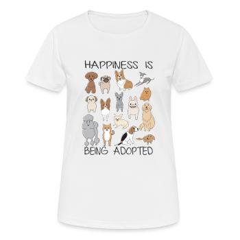 Cute Pet Shelter Dog Gift - Women's Breathable T-Shirt - white - Front - AI Model Female 172 dark (172cm)