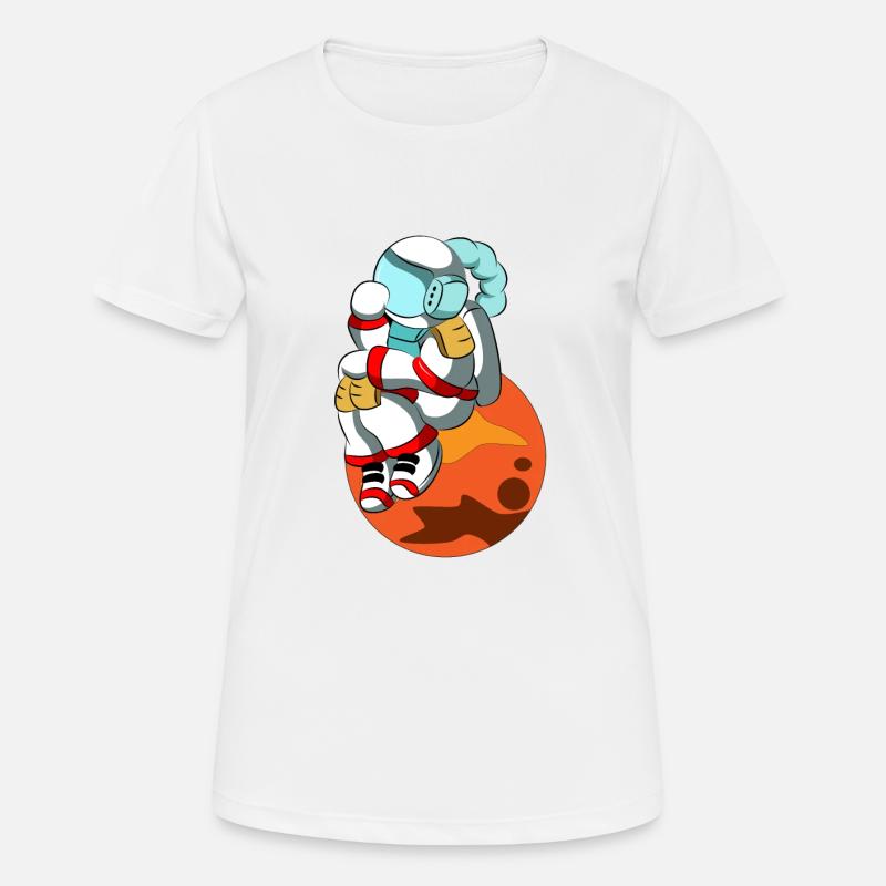 Reflecting astronaut - Women's Breathable T-Shirt - white