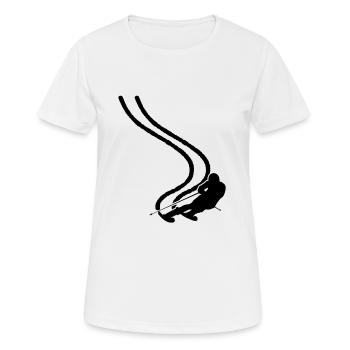 Ski Ski Vacances De Slalom Noir - T-shirt respirant Femme - blanc - Devant - AI Model Female 172 dark (172cm)