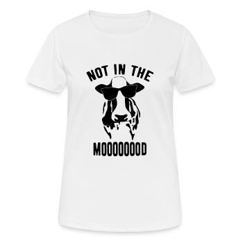 Vegan Vegan Vegan Humeur de Vache - T-shirt respirant Femme - blanc - Devant - AI Model Female 172 dark (172cm)