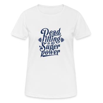 Deadlifts Deadlift élévateur de croisière deadlift gym - T-shirt respirant Femme - blanc - Devant - AI Model Female 172 dark (172cm)