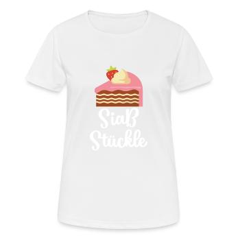 Schwaben Schwäbisch Stuttgart Schwabe Geschenk - Frauen T-Shirt atmungsaktiv - Weiß - Vorne - AI Model Female 172 dark (172cm)