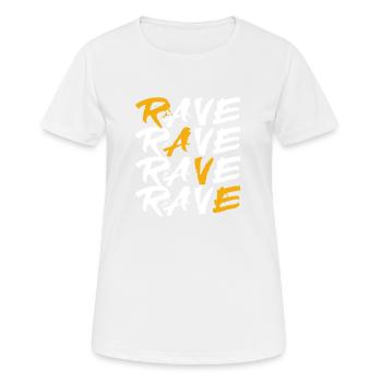 Rave House Dubstep Techno Hardstyle Raver - T-shirt respirant Femme - blanc - Devant - AI Model Female 172 dark (172cm)