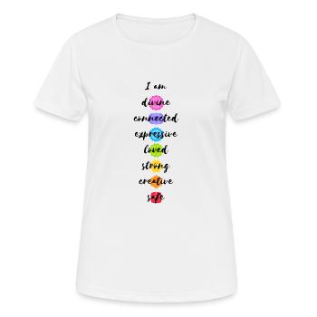 Yoga Méditation Spiritualité Chakraen Chakra - T-shirt respirant Femme - blanc - Devant - AI Model Female 172 dark (172cm)
