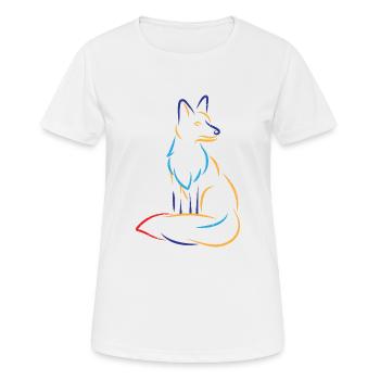 Renard renard forêt animaux silhouette - T-shirt respirant Femme - blanc - Devant - AI Model Female 172 dark (172cm)