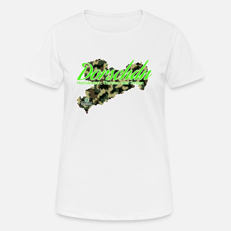 Dorschdn - Thorsten or Torsten - Säggsch - Women's Breathable T-Shirt - white