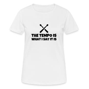 Le tempo est ce que je dis - T-shirt respirant Femme - blanc - Devant - AI Model Female 172 dark (172cm)
