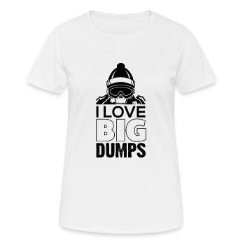 Snowboard - I Love Big Dump Funny Snowboarder - T-shirt respirant Femme - blanc - Devant - AI Model Female 172 dark (172cm)